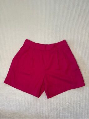 a new day Hot Pink High-Waist Pleated Shorts - Size 8